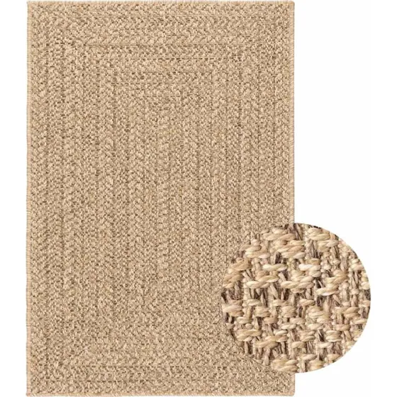 Gulvtæppe ZIZUR 120x170 cm – jute-look indendørs/udendørs