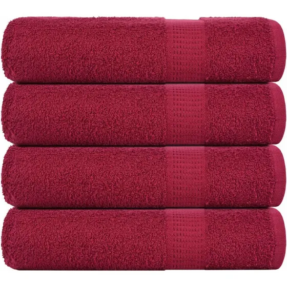 Hndklder 4 stk 50x100 cm 360 g/m  Bordeaux