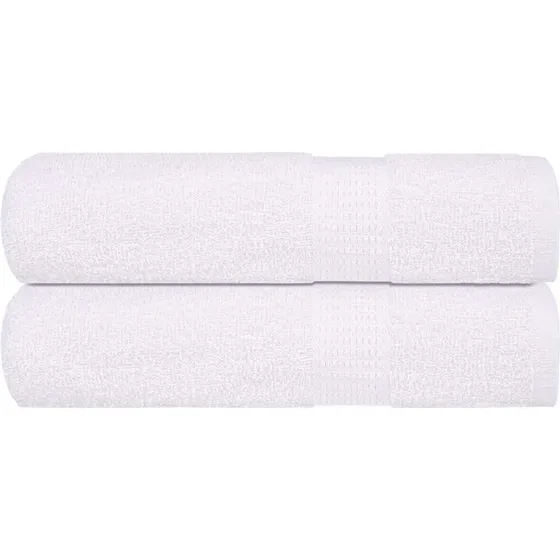 Hndklder 2 stk 50x100 cm 360 g/m 100% bomuld - Hvid
