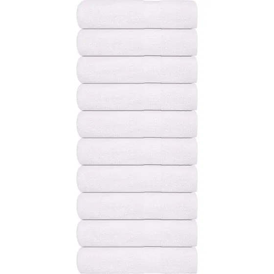 Hndklder 10 stk 50x100 cm 360 g/m 100% bomuld - Hvid
