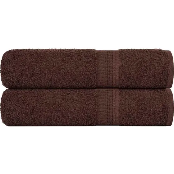 Hndklder 2 stk. 50x100 cm 360 g/m  brun