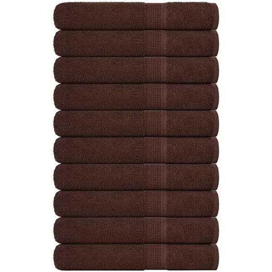 Hndklder 10 stk 100x200 cm 360 g/m - Brun