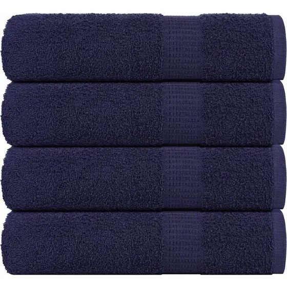 Hndklder 4 stk. 50x100 cm 360 g/m  Marinebl
