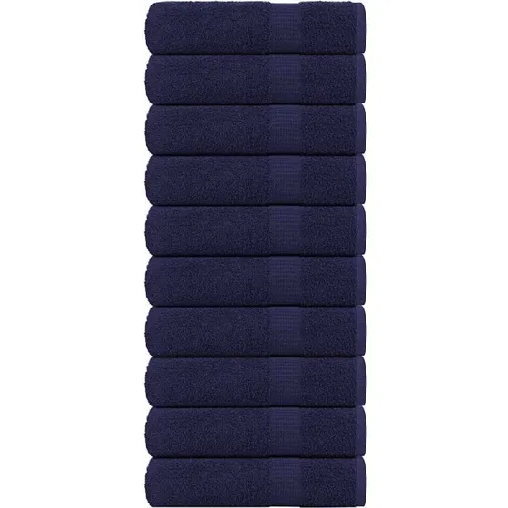 Hndklder 10 stk 50x100 cm 360 g/m  Marinebl