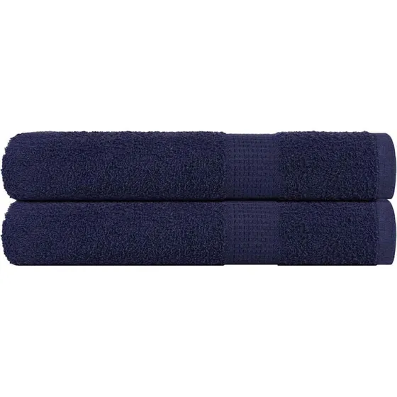Håndklæder 2 stk 100x200 cm 360 g/m² – marineblå