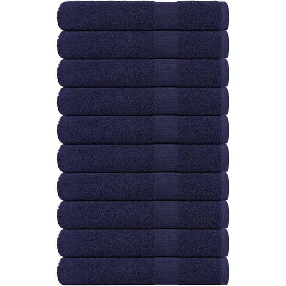 Hndklder 10 stk. 100x200 cm 360 gsm - Marinebl
