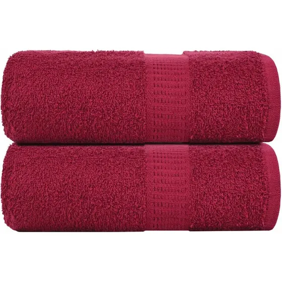Gæstehåndklæder 2 stk. 30x50 cm 360 gsm – Bordeaux