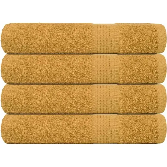 FROGN håndklæder 4 stk 100x200 cm 360 gsm – Guld