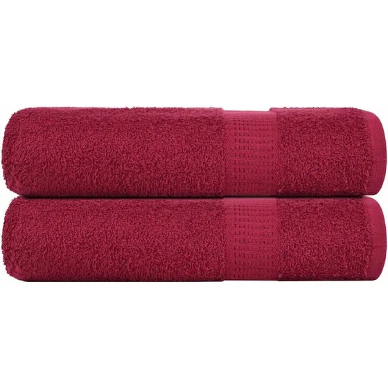Håndklæder 2-pak 50x100 cm 360 g/m² - Bordeaux
