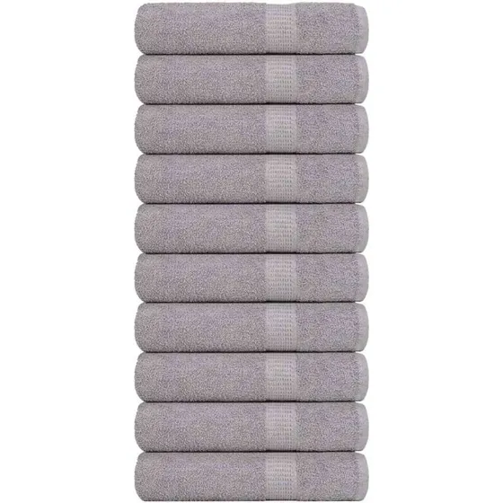 Håndklæder 10 stk. 50x100 cm 360 gsm - Grå (100% bomuld)