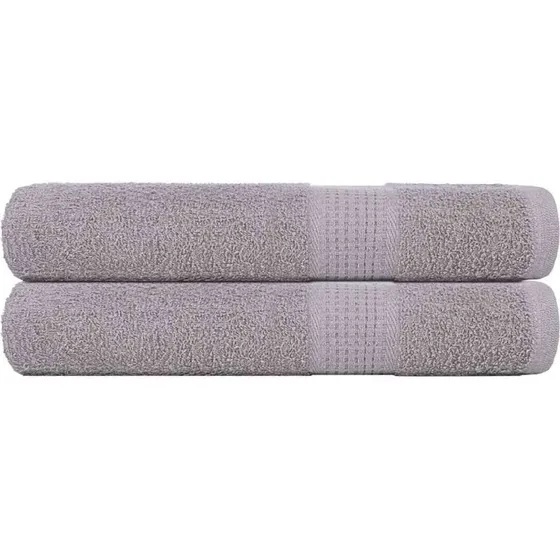 Håndklæder 2 stk 100x200 cm 360 g/m² - Grå