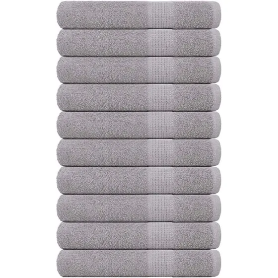 Håndklæder 10 stk 100x200 cm 360 gsm – Grå
