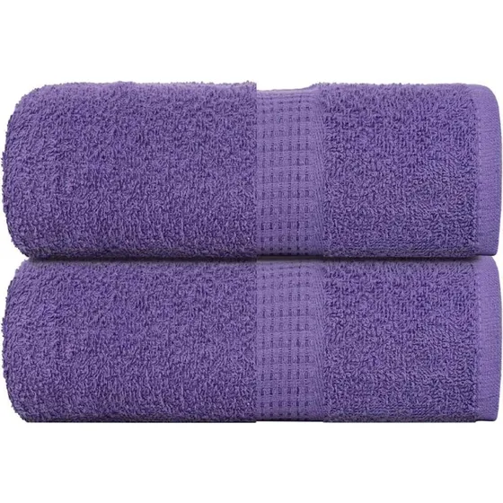 Gæstehåndklæder 2 stk 30x50 cm 360 g/m² - Lilla