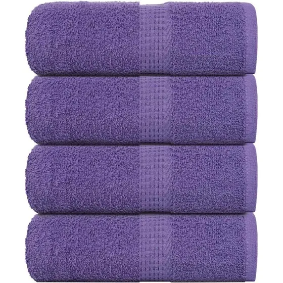 Gæstehåndklæder 4 stk 30x50 cm 360 gsm - Lilla
