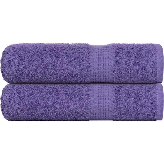 Håndklæder 2 stk. 50x100 cm 360 g/m² - Lilla