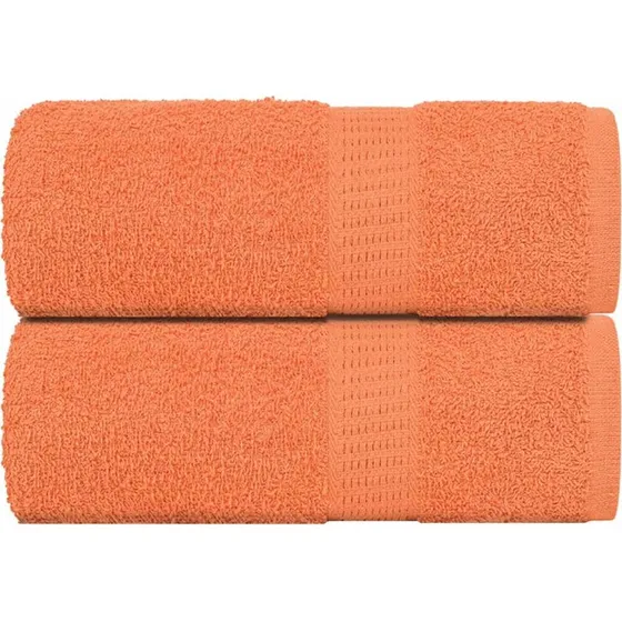 Gæstehåndklæder 2 stk 30x50 cm 360 g/m² – Orange