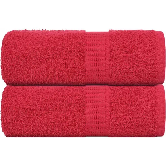 Gæstehåndklæder 2 stk. 30x50 cm 360 g/m² – Rød