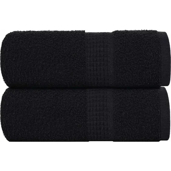 Gæstehåndklæder 2-pak 30x50 cm 360 g/m² - sort