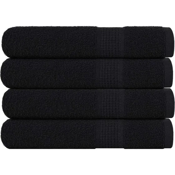 Håndklæder 4 stk FROGN 100x200 cm 360 g/m² - Sort