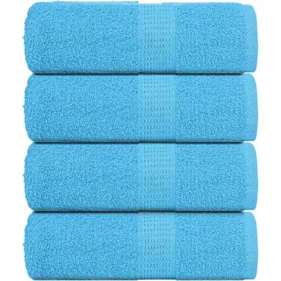 Gæstehåndklæder 4 stk 30x50 cm 360 g/m² turkis
