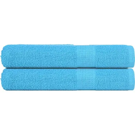 Håndklæder 2 stk 100x200 cm 360 g/m² - Turkis