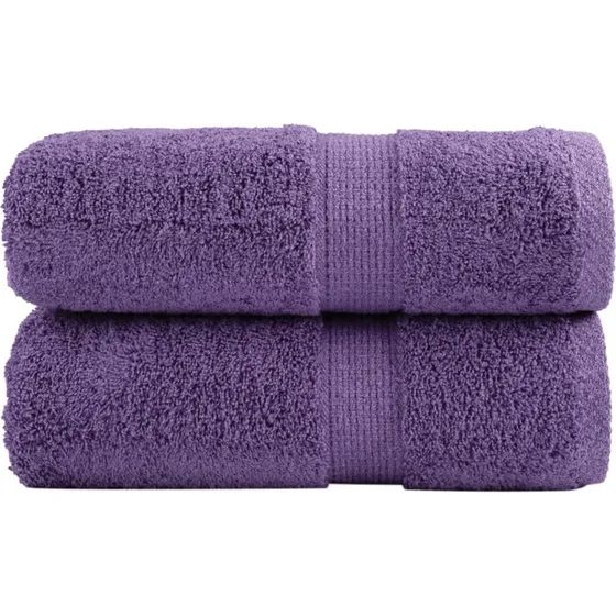 Gæstehåndklæder SOLUND 2 stk 30x50 cm 600 g/m² - Lilla