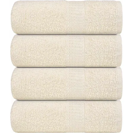 Gæstehåndklæder 4 stk 30x50 cm 360 g/m² creme