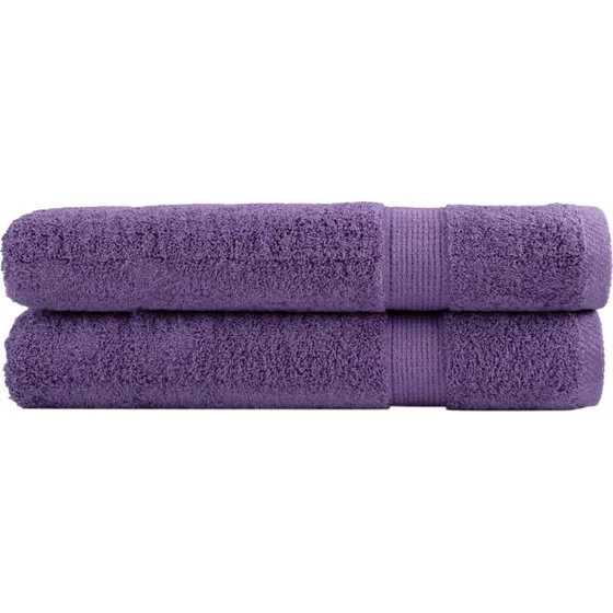 SOLUND håndklæder 2 stk 100x200 cm 600 g/m² – lilla