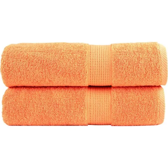 SOLUND Premium håndklæder 2 stk 50x100 cm 600 g/m² Orange