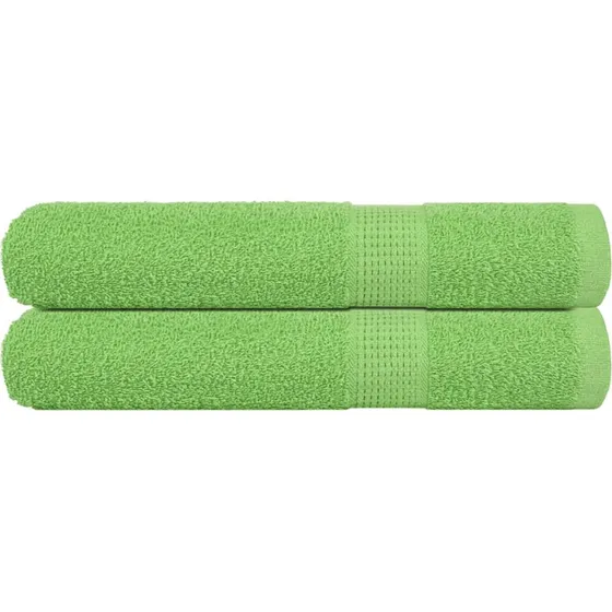 Håndklæder 2-pak 100x200 cm 360 g/m² æblegrøn, 100% bomuld