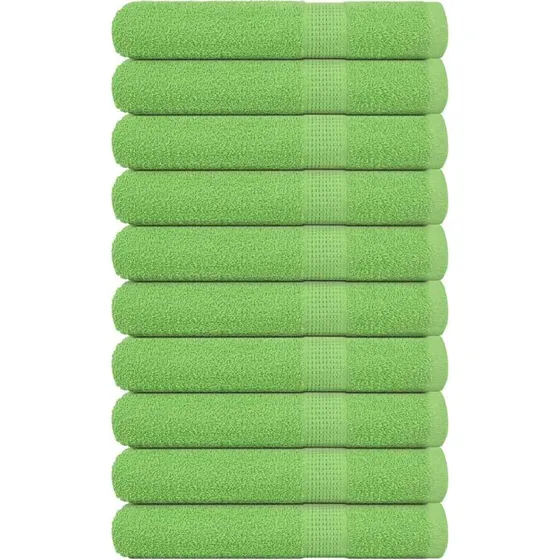 Håndklæder 10 stk 100x200 cm 360 g/m² – æblegrøn