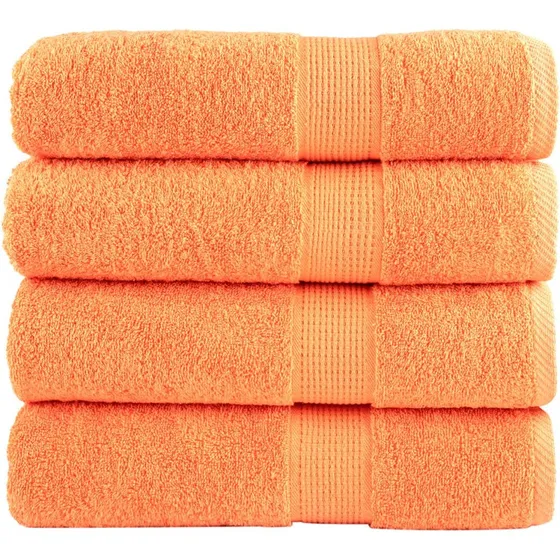 SOLUND håndklæder 4 stk 70x140 cm 600 g/m² - Orange
