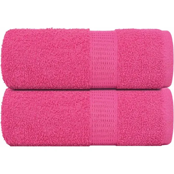 Gæstehåndklæder 2 stk. 30x50 cm 360 gsm lyserød