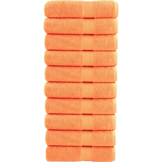SOLUND premium håndklæder 10 stk 70x140 cm 600 g/m² - orange