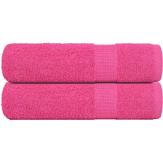 Håndklæder 2 stk 50x100 cm 360 g/m² lyserød