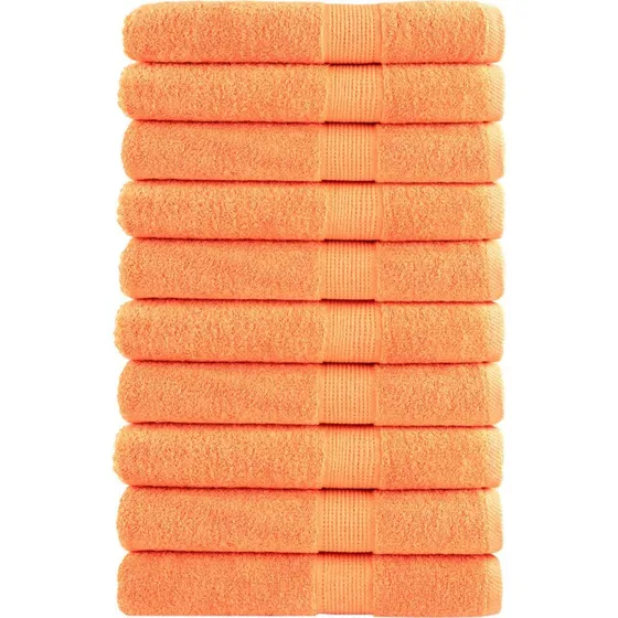 SOLUND Premium håndklæder 10 stk 100x200 cm 600 g/m² orange