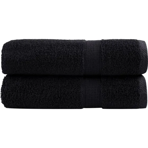 SOLUND Premium håndklæder 2 stk 50x100 cm 600 g/m² sort