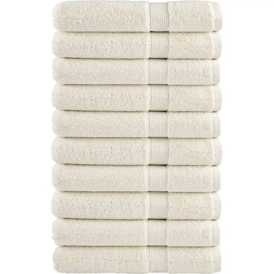 SOLUND Premium hndklder 10 stk 100x200 cm 600 g/m  creme