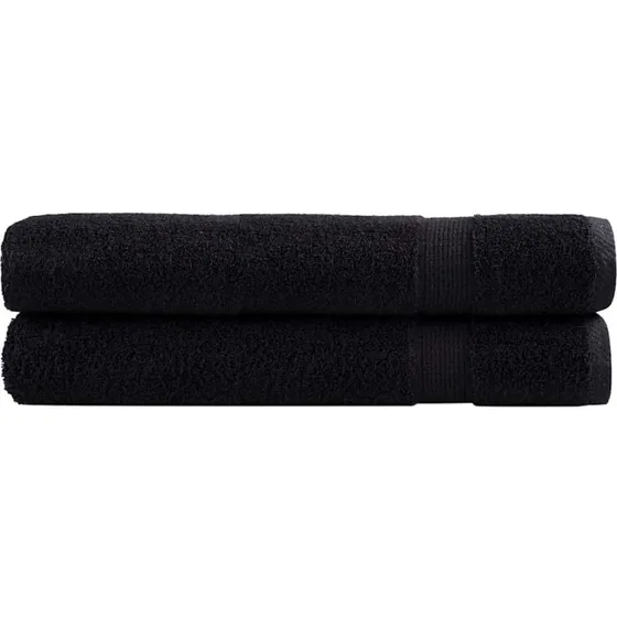 SOLUND Premium hndklder 2 stk 100x200 cm 600 g/m - Sort