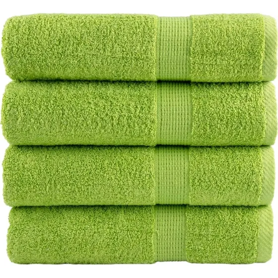 SOLUND Premium håndklæder 4 stk 50x100 cm 600 g/m² æblegrøn