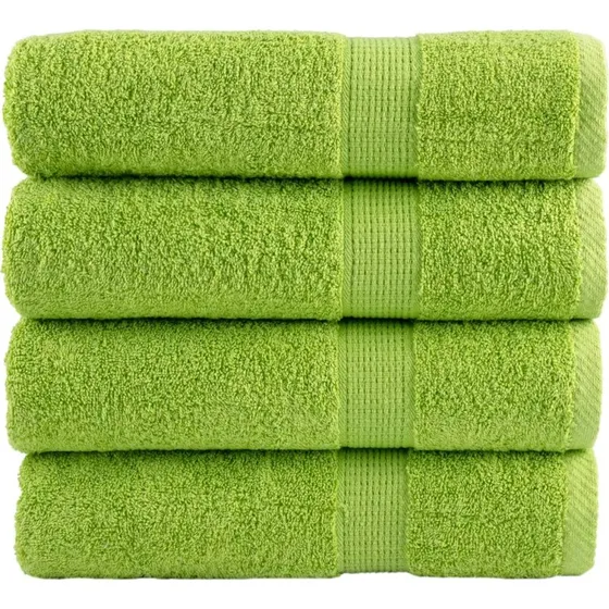 SOLUND håndklæder 4 stk. 70x140 cm 600 g/m² - æblegrøn