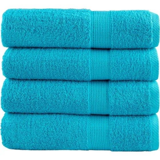 SOLUND håndklæder 4 stk 70x140 cm 600 g/m² turkis