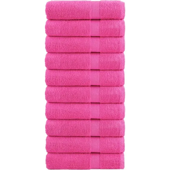 SOLUND Premium hndklder 10 stk 70x140 cm 600 g/m - Pink
