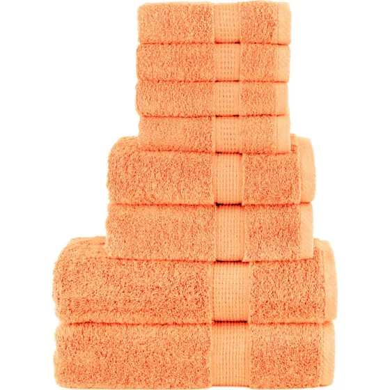 SOLUND Premium håndklæder 8 stk 600 g/m² - Orange