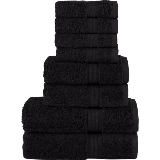 Hndklder 8 stk. Premium SOLUND 600 g/m  Sort