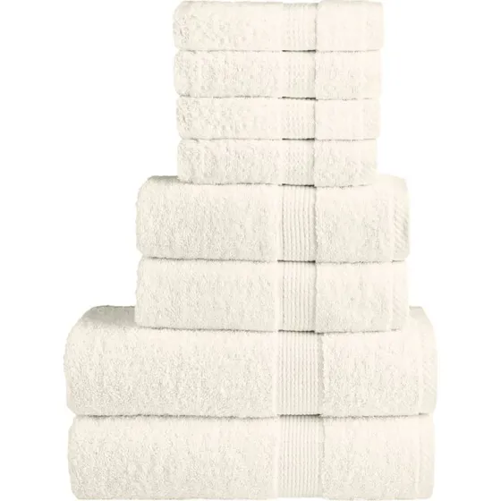 Premium SOLUND håndklæder 8 stk 600 g/m² – creme