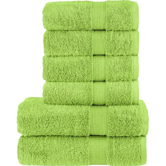 SOLUND Premium hndklder 6 stk. 600 g/m  blegrn