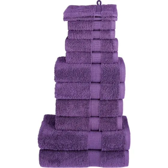SOLUND Premium håndklæder 12 stk. 600 g/m² - lilla