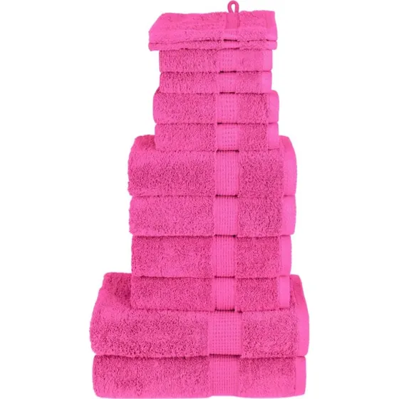 SOLUND Premium håndklæder 12 stk. 600 g/m² - Lyserød