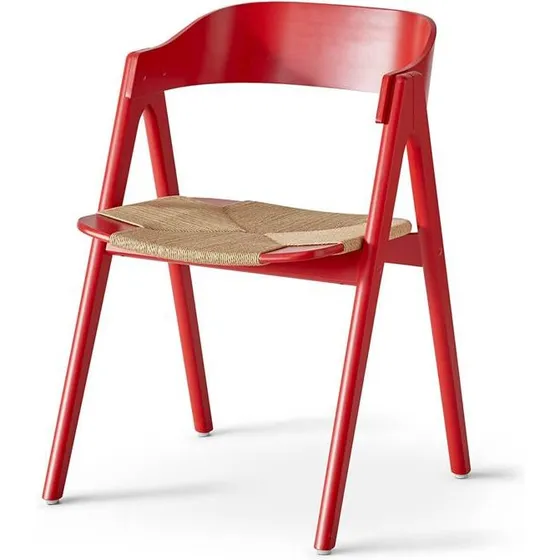 Findahl by Hammel Mette spisebordsstol – rød bøg med fletsæde